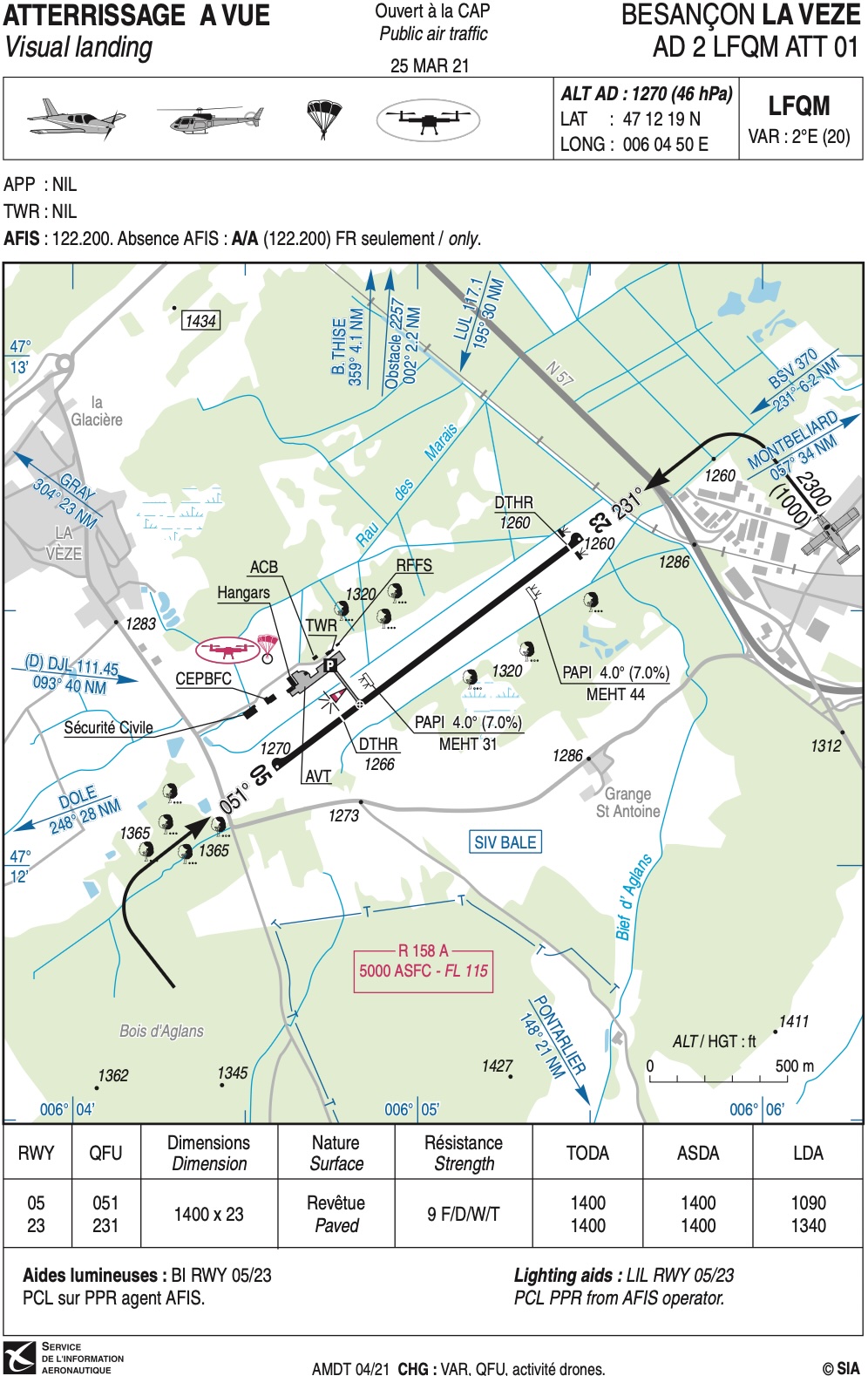 Saint-Dié Visual Approach Chart