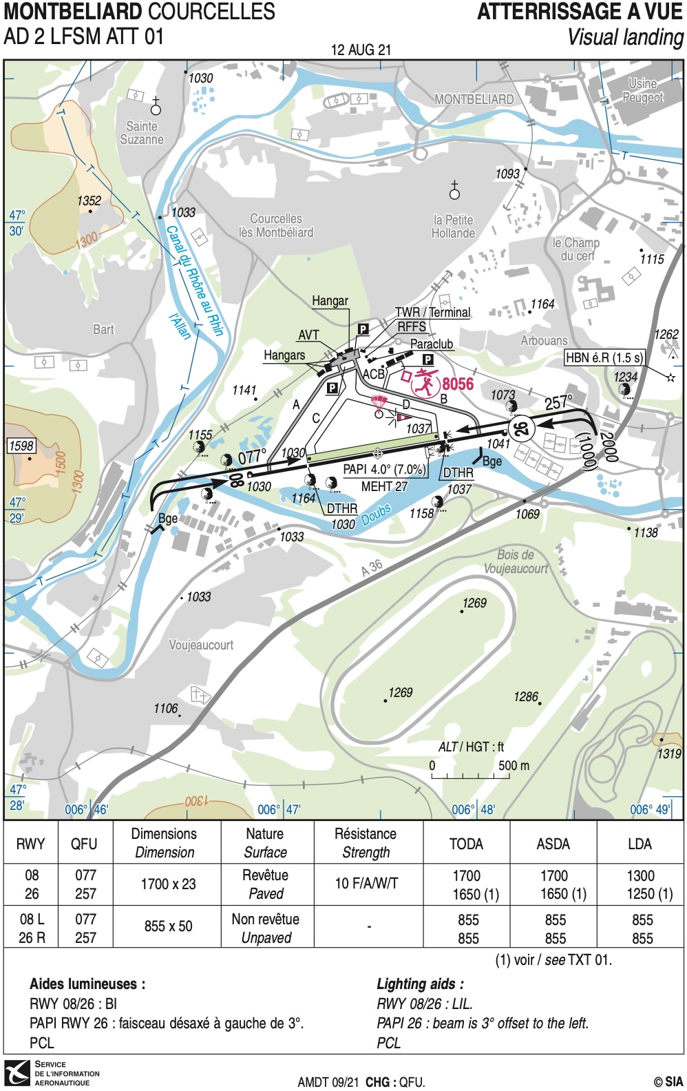 Saint-Dié Visual Approach Chart