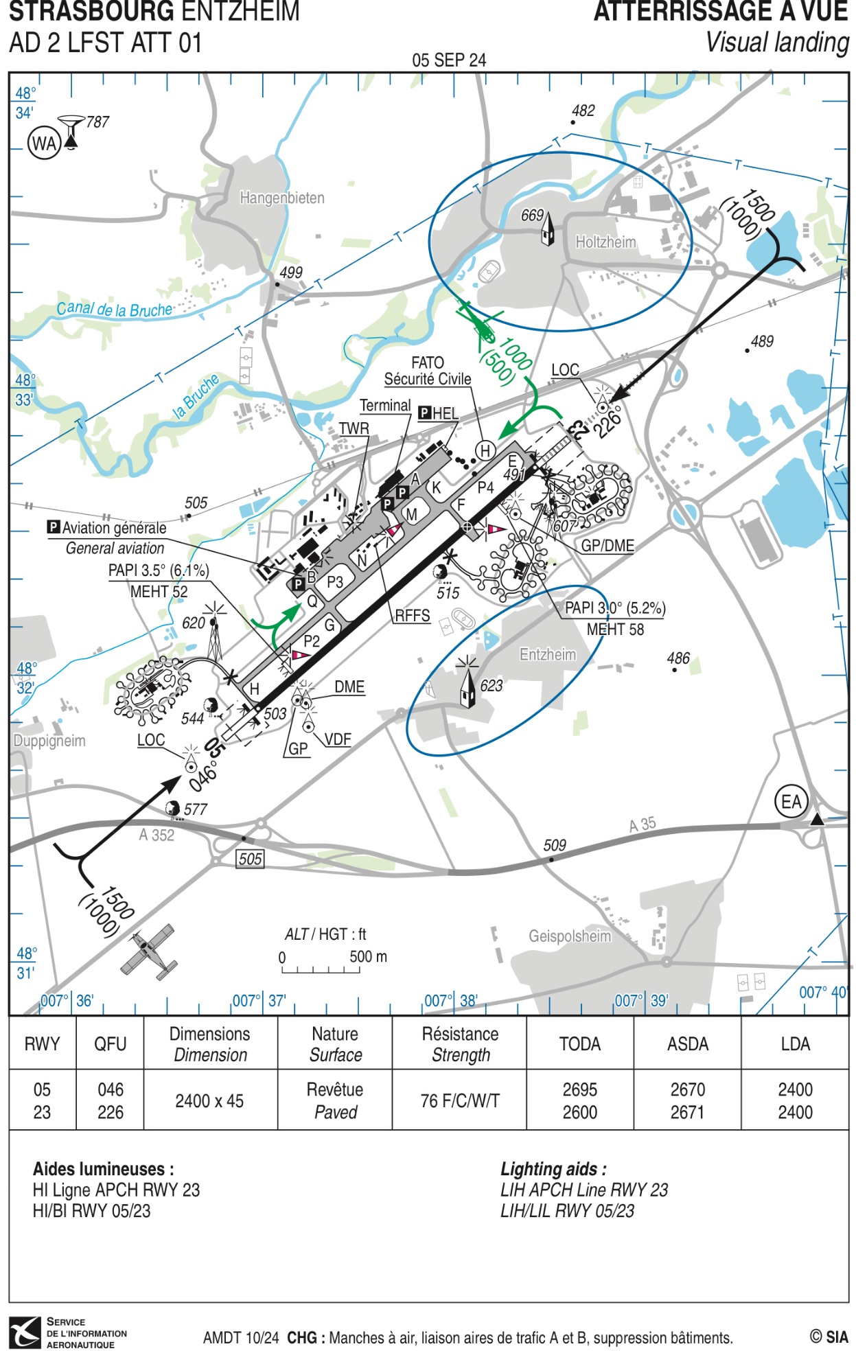 Entzheim Visual Approach Chart