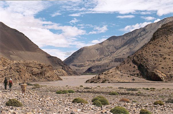 Le long de la Kali Gandaki : arrivée vers Kagbeni
