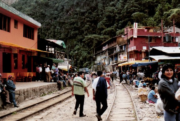 Aguas Calientes : voie de chemin de fer